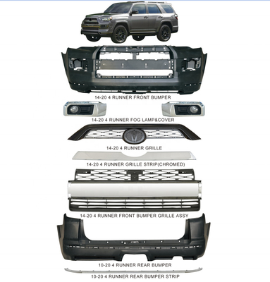 Toyota 4 Runner Araba Modifikasyon Aksesuarları ABS Plastik Ön Ve Arka Tampon