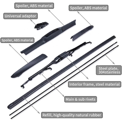Toyota FJ Cruiser 2007-2014 için Kction 16 &quot;Hibrid Cam Silecek Lastikleri 8512900000