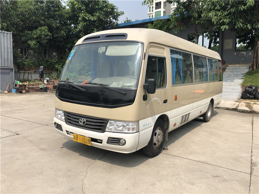 Motor 2.7L 113kw Toyota Coaster Kullanılmış Yolcu Otobüsü 23 Koltuk 2014